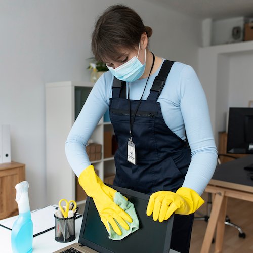 Cleaning, wiping disinfecting of office